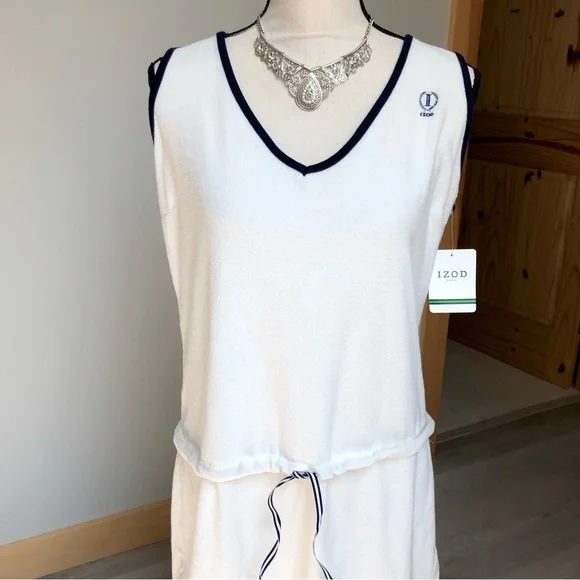 NWT IZOD White Terry Swim Coverup - Picture 2 of 10